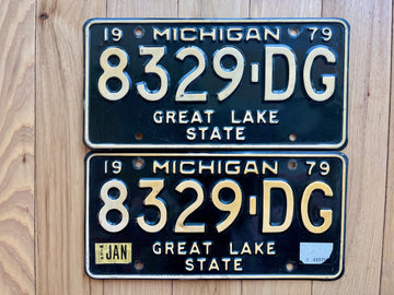 Pair of 1979 Michigan License Plates