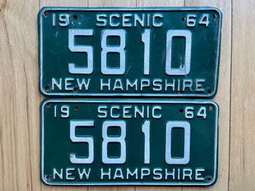 Pair of 1964 New Hampshire License Plates