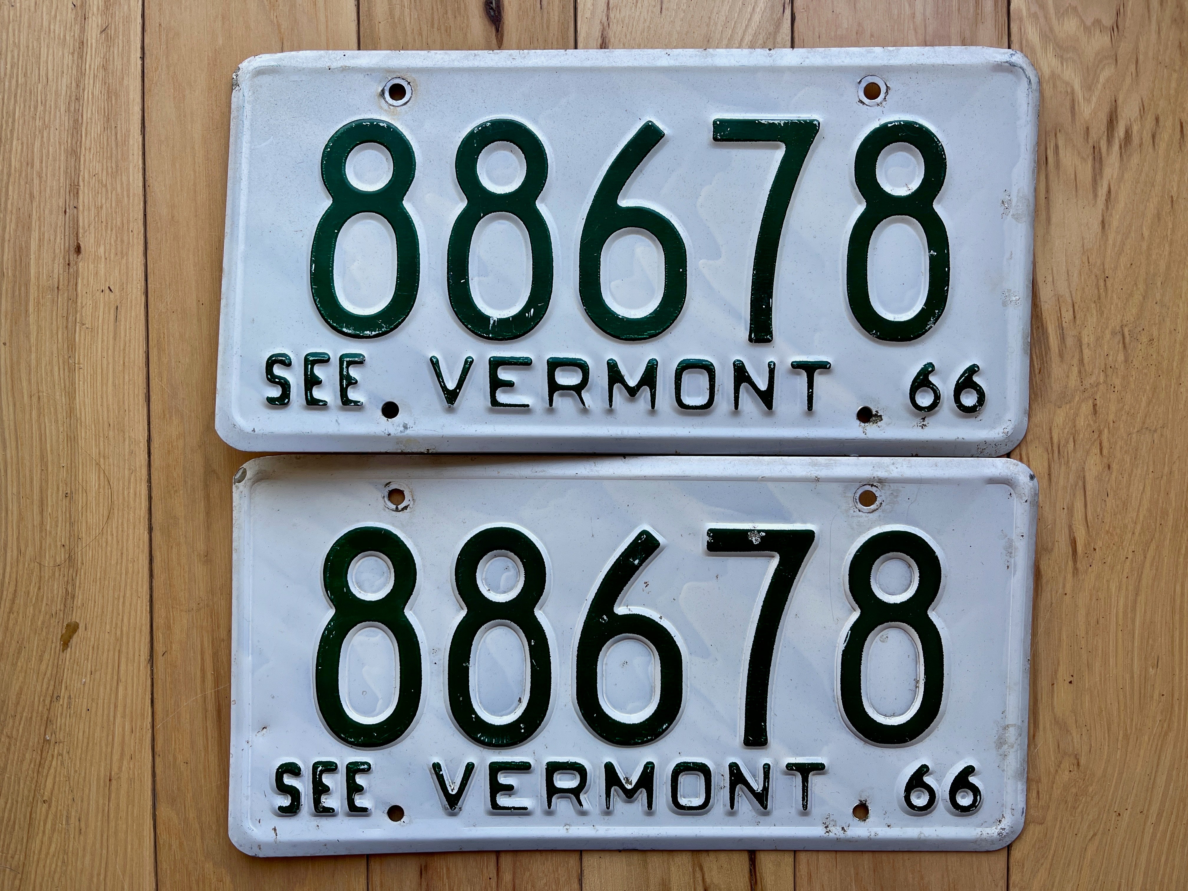Pair of 1966 Vermont License Plates – RusticPlates