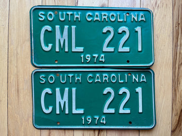 Pair of 1974 South Carolina License Plates