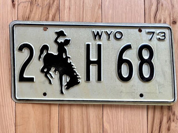 1973 Wyoming License Plate