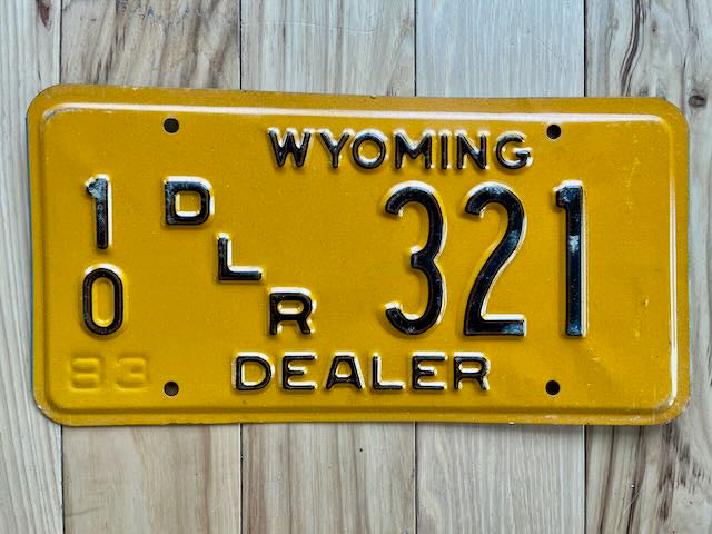 1983 Wyoming Dealer License Plate