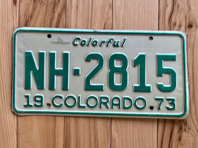 1973 Colorado License Plate