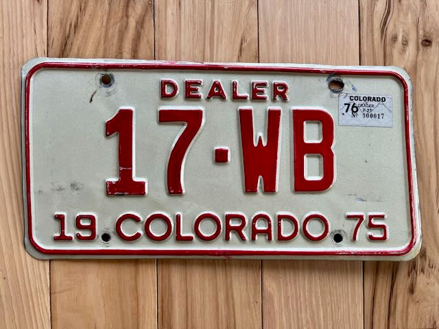 1975/76 Colorado Dealer License Plate