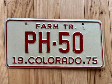 1975 Colorado Farm License Plate