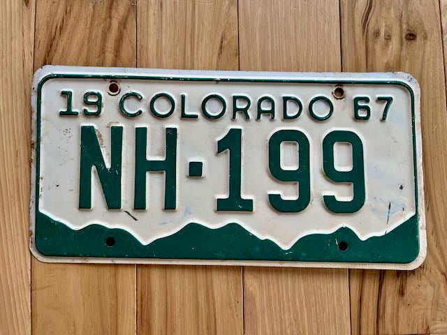1967 Colorado License Plate