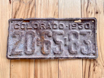 1930 Colorado License Plate