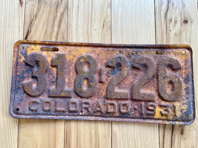1931 Colorado License Plate