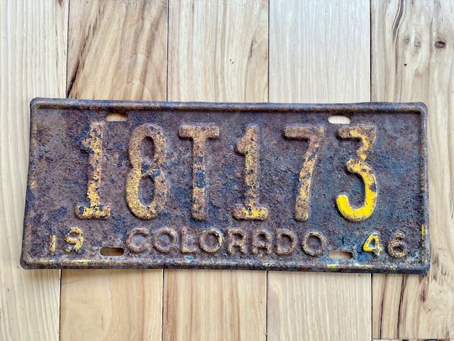 1946 Colorado License Plate