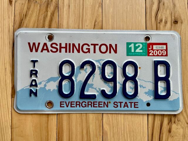 2009 Washington State Transporter License Plate
