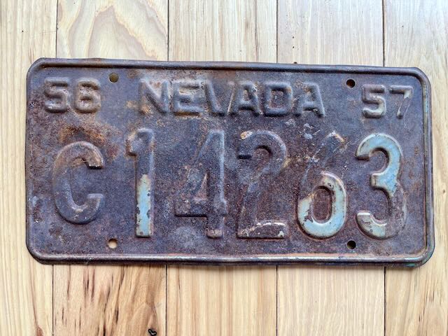 1957 Nevada License Plate