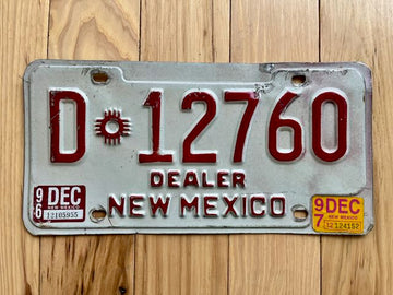 1997 New Mexico Dealer License Plate