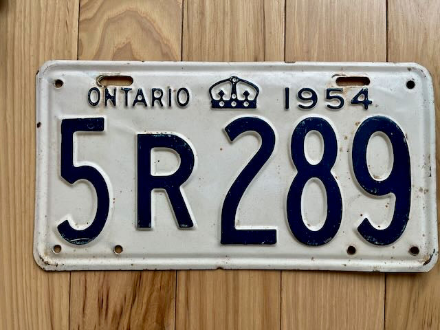 1954 Ontario License Plate