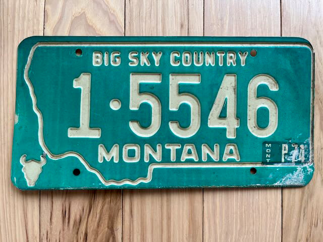 1974 Montana License Plate