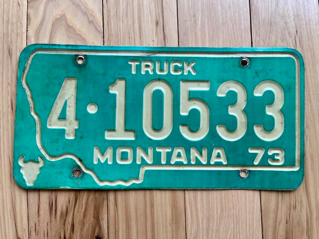 1973 Montana Truck License Plate