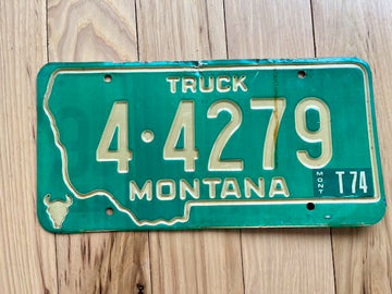 1974 Montana Truck License Plate