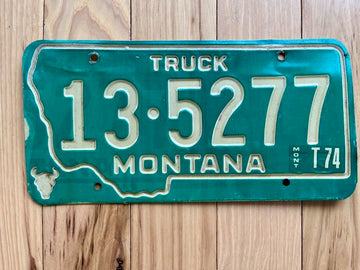 1974 Montana Truck License Plate