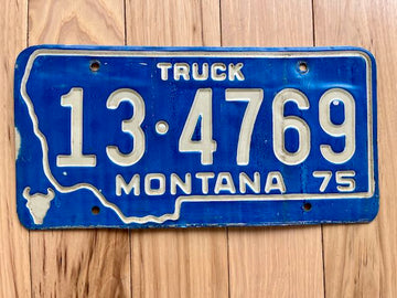 1975 Montana Truck License Plate