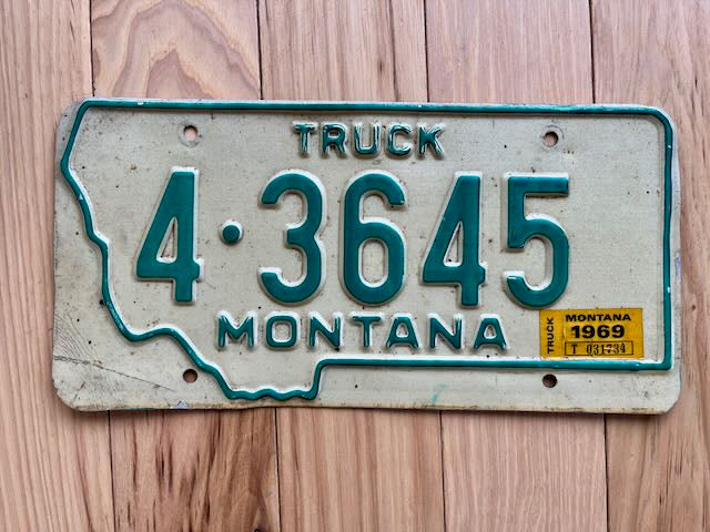 1969 Montana Truck License Plate