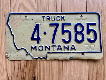 1970 Montana Truck License Plate
