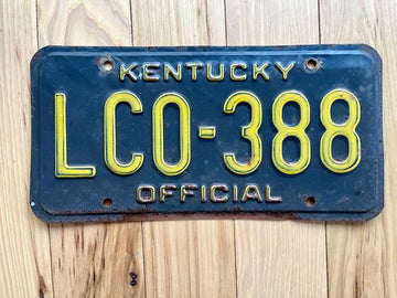 Vintage Kentucky Official License Plate