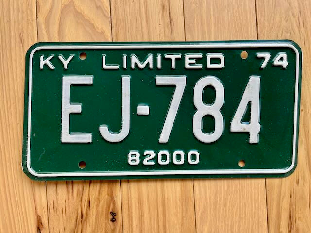 1974 Kentucky Limited License Plate