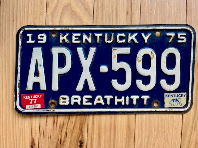 1975/76 Kentucky Breathitt License Plate