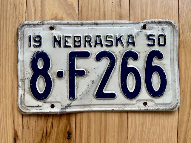 1950 Nebraska License Plate