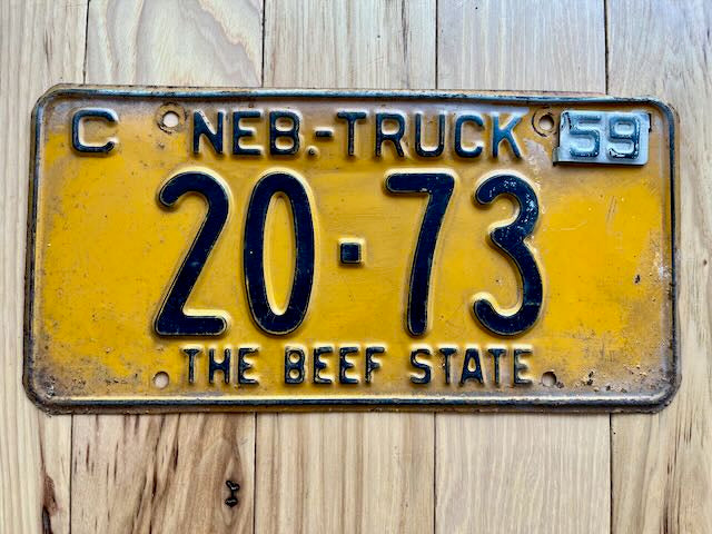 1959 Nebraska Truck License Plate