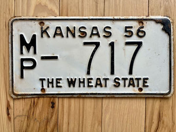 1956 Kansas License Plate