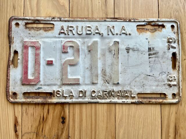 1979 Aruba License Plate