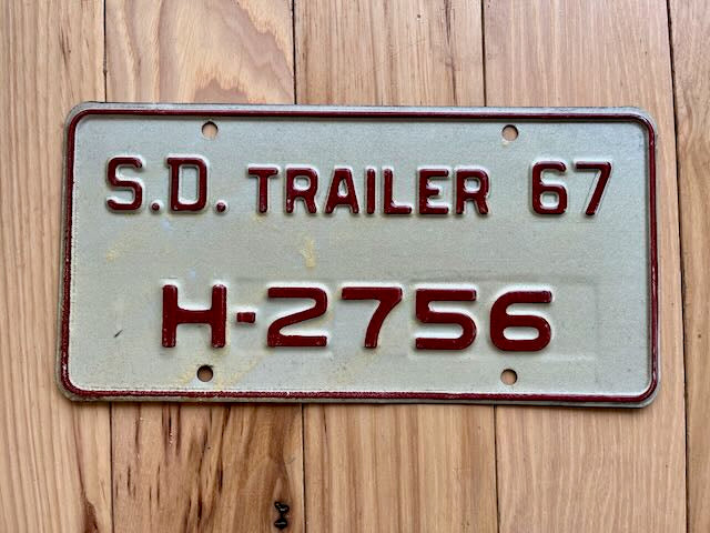 1967 South Dakota Trailer License Plate