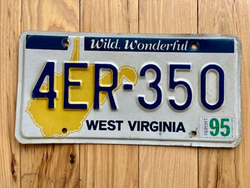 1995 West Virginia License Plate
