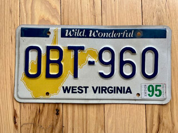 1995 West Virginia License Plate