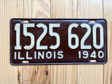 1940 Illinois License Plate