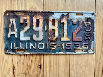 1936 Illinois Truck License Plate