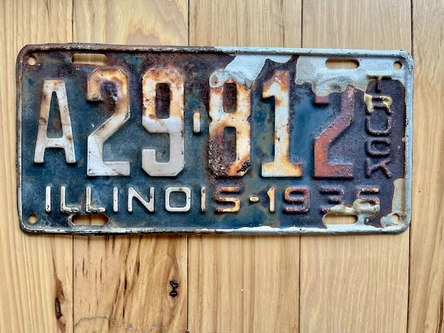 1936 Illinois Truck License Plate