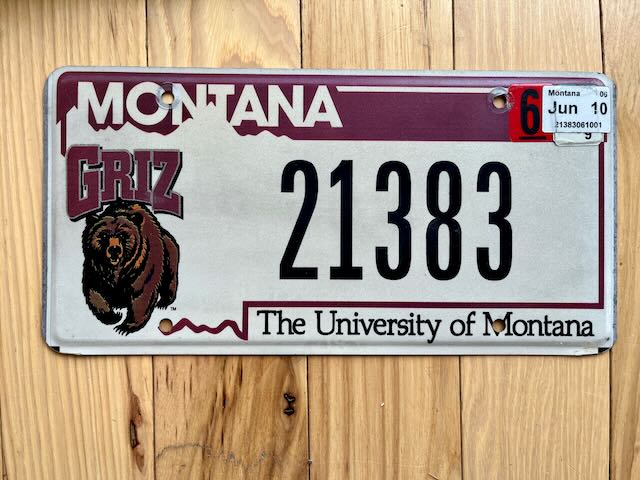 2010 Montana License Plate