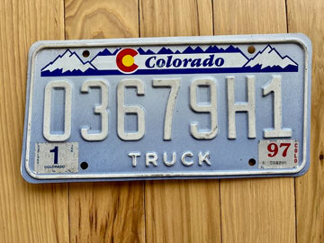 1997 Colorado Truck License Plate