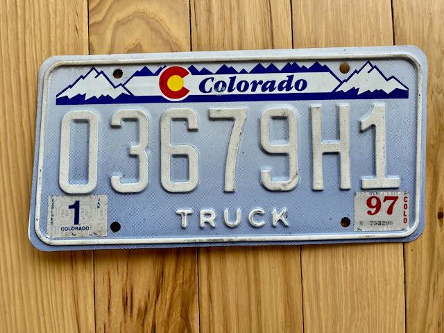 1997 Colorado Truck License Plate