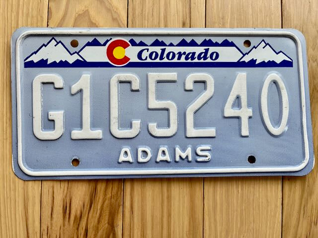 Colorado Adams License Plate