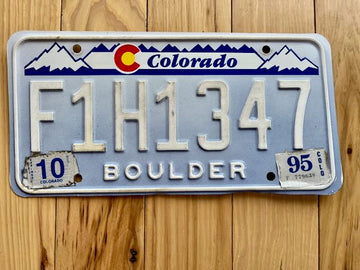 1995 Colorado Boulder License Plate