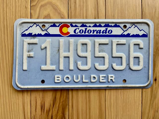 Colorado Boulder License Plate