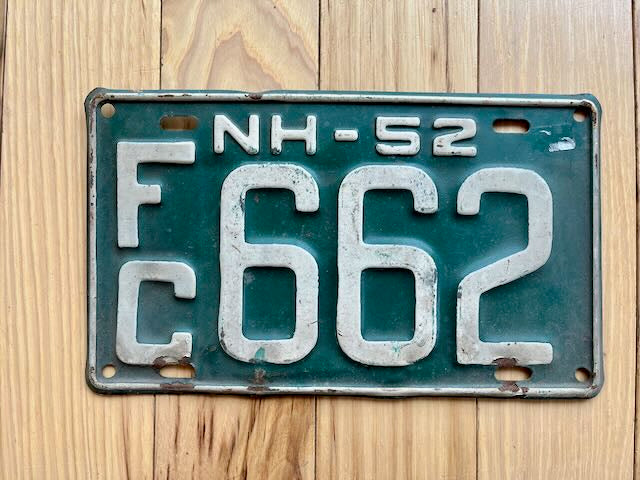 1952 New Hampshire License Plate