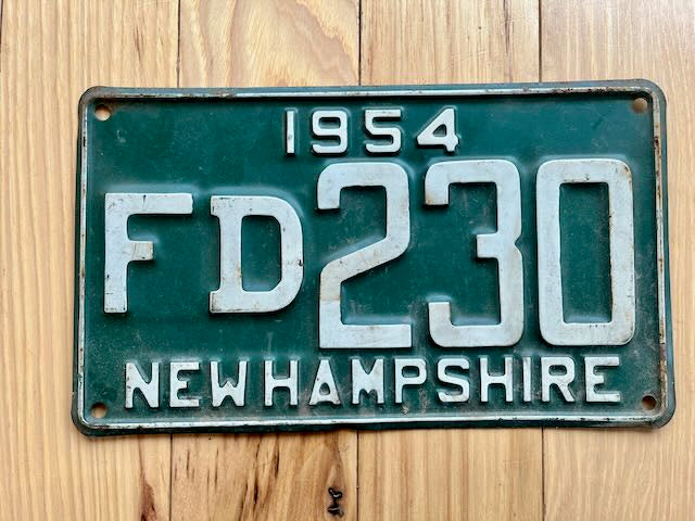 1954 New Hampshire License Plate
