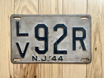 1944 New Jersey License Plate