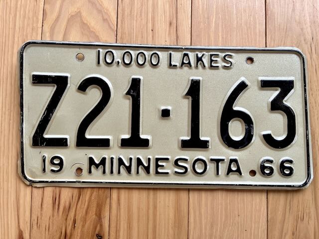 1966 Minnesota License Plate