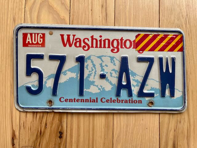 Washington Centennial License Plate