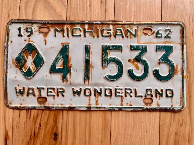 1962 Michigan License Plate