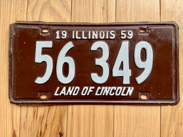 1959 Illinois License Plate